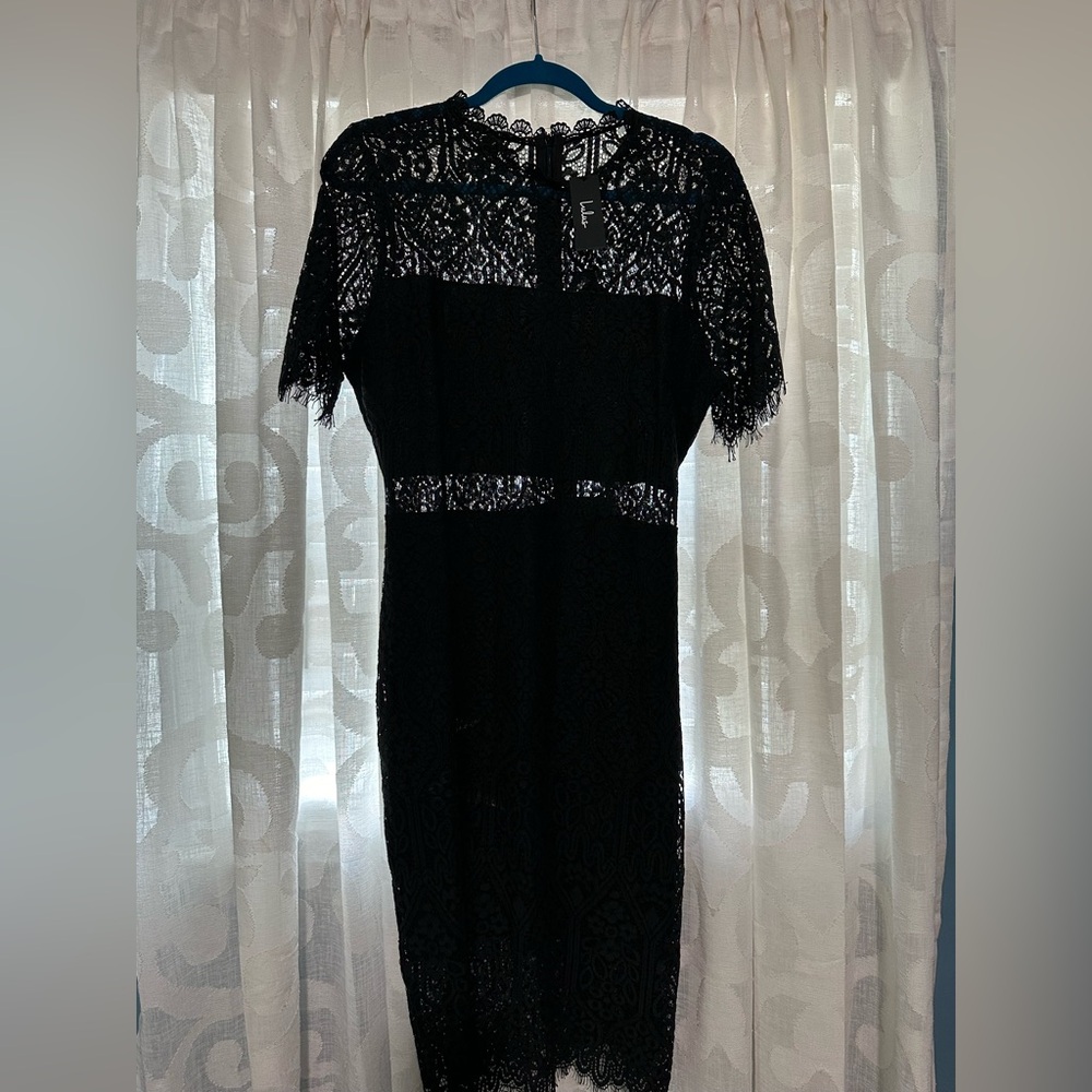 NWT XL lulu's black lace cocktail dress